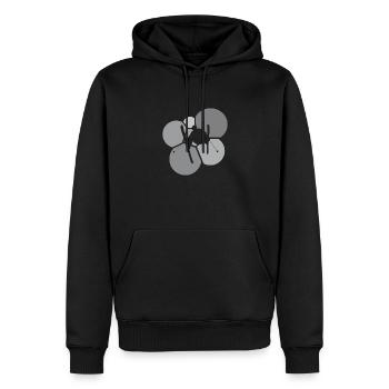 Ski Ski sur neige - Sweat à capuche Premium bio Homme - noir - Devant - Nico (187cm)