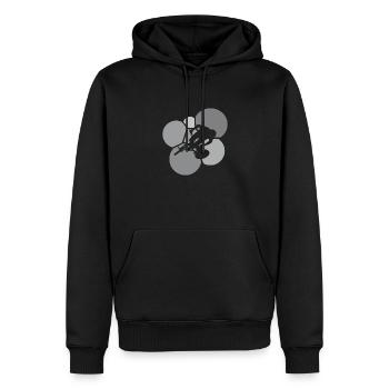Dirt Freeride Biker - Sweat à capuche Premium bio Homme - noir - Devant - Nico (187cm)