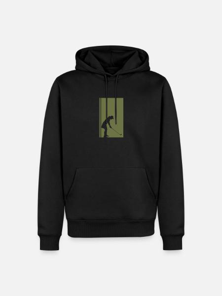 Golf Golfer Putting Golfer - Men’s Premium Organic Hoodie - black