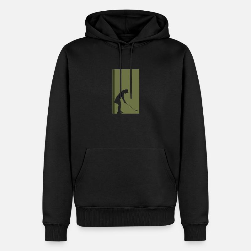 Golf Golfer Putting Golfer - Sweat à capuche Premium bio Homme - noir