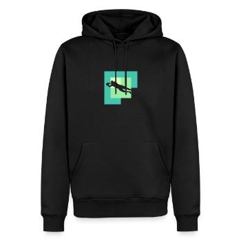 Fussball Kicker Kopfball Fussballspieler - Männer Premium Bio Hoodie - Schwarz - Vorne - Nico (187cm)