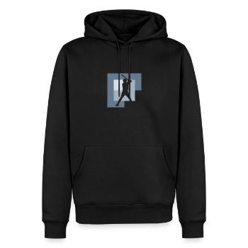 Baseball Baseballschläger Catcher Bat - Männer Premium Bio Hoodie - Schwarz - Vorne - Nico (187cm)