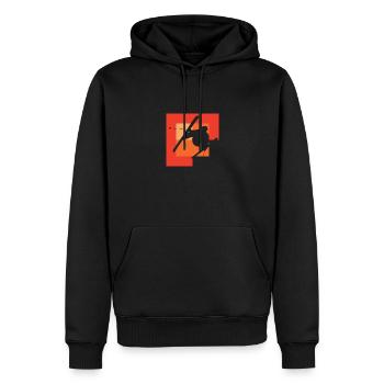 Ski Schnee Schifahren Schifoan - Männer Premium Bio Hoodie - Schwarz - Vorne - Nico (187cm)