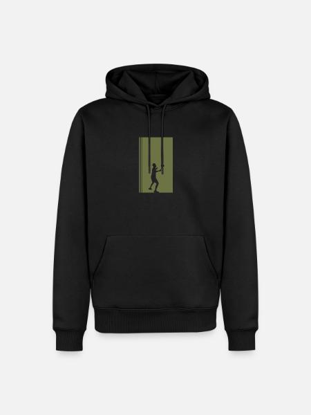 Badminton Clear Clear Drop - Männer Premium Bio Hoodie - Schwarz