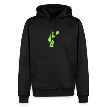 Lacrosse Crosse Lacrosse Stroke - Sweat à capuche Premium bio Homme - noir - Devant - Nico (187cm)