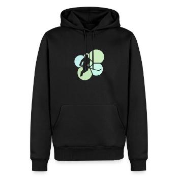 Hockey sur glace Hockey sur glace Rondelle de joueur de hockey sur glace - Sweat à capuche Premium bio Homme - noir - Devant - Nico (187cm)