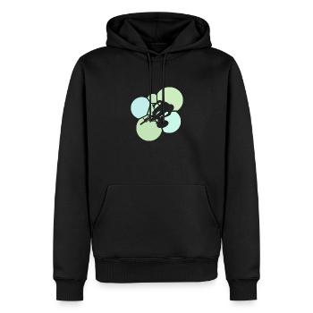 Dirt Freeride BMX - Sweat à capuche Premium bio Homme - noir - Devant - Nico (187cm)