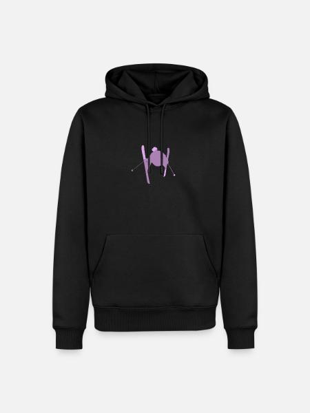 Ski Snow Ski Skiing - Men’s Premium Organic Hoodie - black