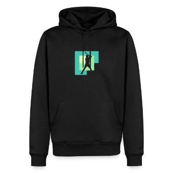 Baseball Baseball Bats Catcher Fielding - Sweat à capuche Premium bio Homme - noir - Devant - Nico (187cm)