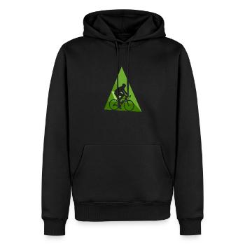 Fahrrad Radfahren Rad Radeln - Männer Premium Bio Hoodie - Schwarz - Vorne - Nico (187cm)