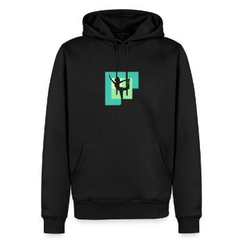 Yoga Mantra Mantra Power - Sweat à capuche Premium bio Homme - noir - Devant - Nico (187cm)