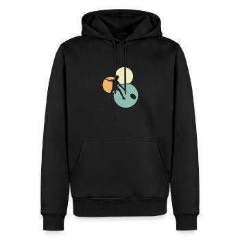 Drop Sports - Männer Premium Bio Hoodie - Schwarz - Vorne - Nico (187cm)