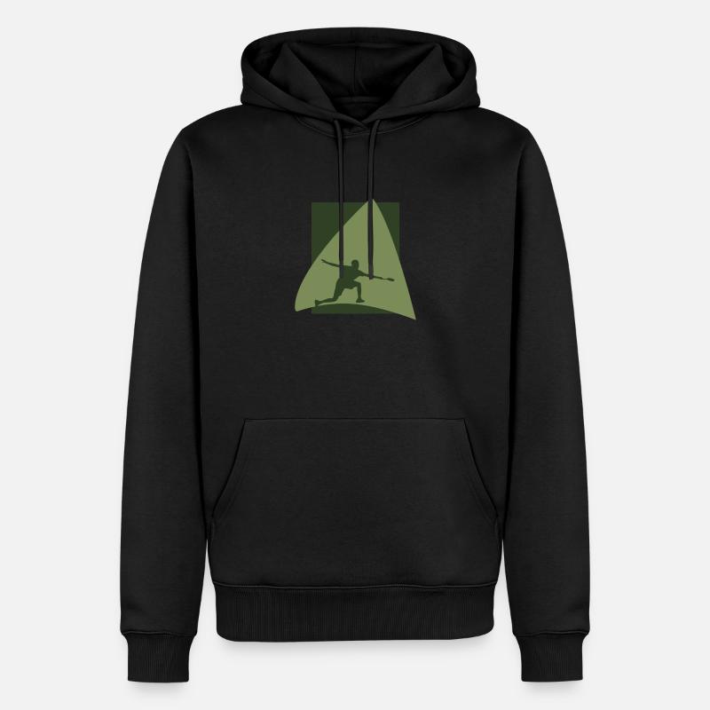 Drop Badminton Player - Sweat à capuche Premium bio Homme - noir