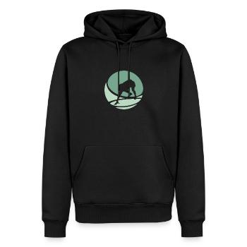 Footballeur Quarterback Rugby - Sweat à capuche Premium bio Homme - noir - Devant - Nico (187cm)