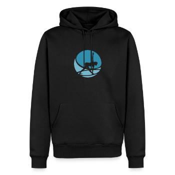Meditation Yin Mindfulness - Männer Premium Bio Hoodie - Schwarz - Vorne - Nico (187cm)