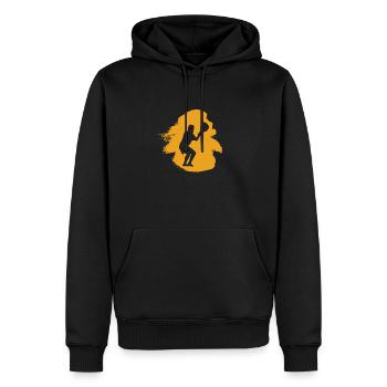 Crosse Fogo LSM - Sweat à capuche Premium bio Homme - noir - Devant - Nico (187cm)