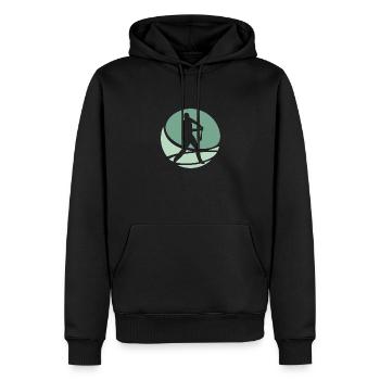 Baseballer Baseball Baserunner - Männer Premium Bio Hoodie - Schwarz - Vorne - Nico (187cm)