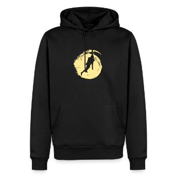 Gridiron Footballer - Men’s Premium Organic Hoodie - black - Front - Nico (187cm)
