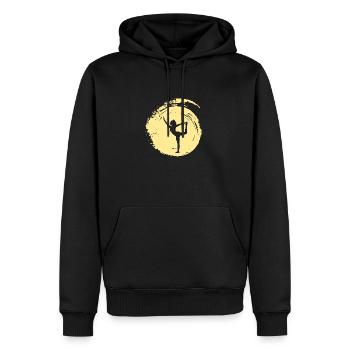 Yin Mindfulness - Männer Premium Bio Hoodie - Schwarz - Vorne - Nico (187cm)