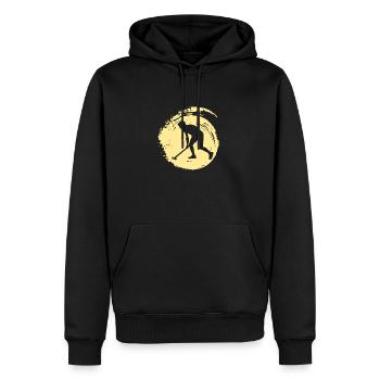 Hockey sur gazon Stick Hockey - Sweat à capuche Premium bio Homme - noir - Devant - Nico (187cm)