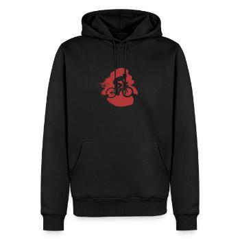 Cyclist Cyclist Bicycle - Men’s Premium Organic Hoodie - black - Front - Nico (187cm)
