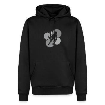 Lacrosse Intercrosse Crosse - Men’s Premium Organic Hoodie - black - Front - Nico (187cm)