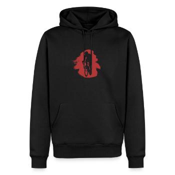 Cyclist Bicycle Bicycle - Men’s Premium Organic Hoodie - black - Front - Nico (187cm)