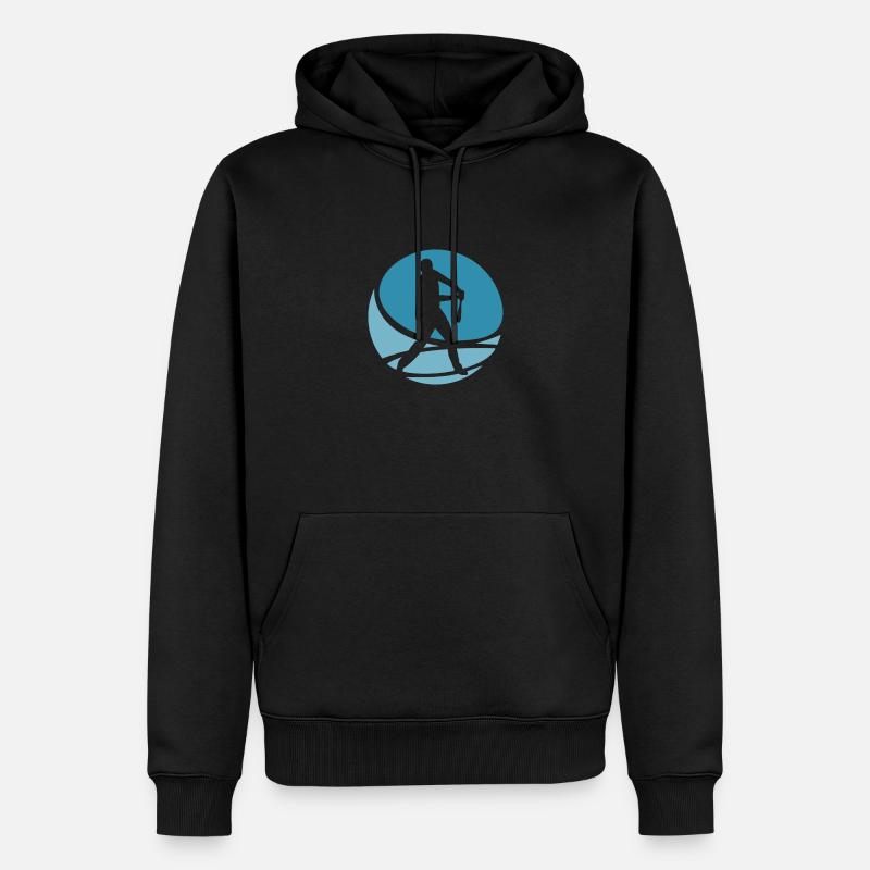 Baseballer Baseball Baserunning - Männer Premium Bio Hoodie - Schwarz