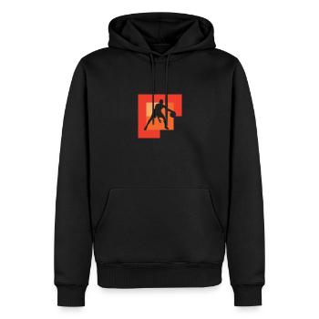Basketball Dunk Basketballspieler - Männer Premium Bio Hoodie - Schwarz - Vorne - Nico (187cm)
