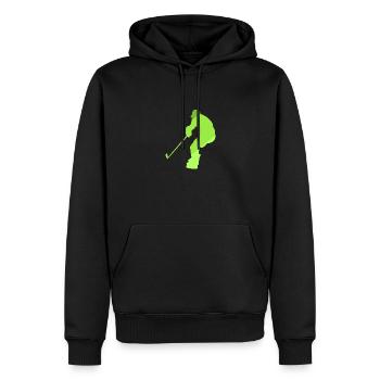 Hockey sur glace Hockey sur glace Joueur de hockey sur glace - Sweat à capuche Premium bio Homme - noir - Devant - Nico (187cm)