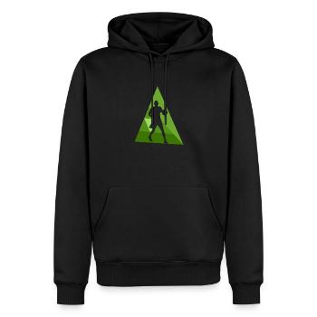 Basketball Rebound Basketballspieler - Männer Premium Bio Hoodie - Schwarz - Vorne - Nico (187cm)