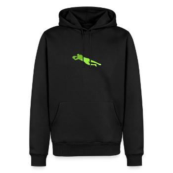 Joueur de football Joueur de football - Sweat à capuche Premium bio Homme - noir - Devant - Nico (187cm)