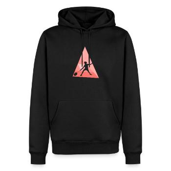 Badminton Drop Clear Smash - Männer Premium Bio Hoodie - Schwarz - Vorne - Nico (187cm)
