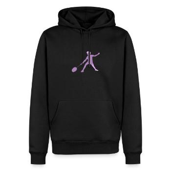 Badminton Smash Clear Drop - Männer Premium Bio Hoodie - Schwarz - Vorne - Nico (187cm)