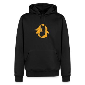 VTT VTT Trail - Sweat à capuche Premium bio Homme - noir - Devant - Nico (187cm)