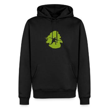 Badminton Smash Joueur de badminton - Sweat à capuche Premium bio Homme - noir - Devant - Nico (187cm)