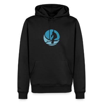 Joueur de hockey sur glace Joueur de hockey sur glace - Sweat à capuche Premium bio Homme - noir - Devant - Nico (187cm)