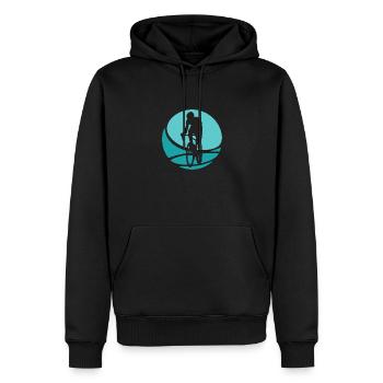 Cyclistes Cyclistes Cyclistes - Sweat à capuche Premium bio Homme - noir - Devant - Nico (187cm)