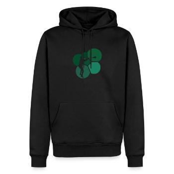 Boîte de terrain d’intercrosse de crosse - Sweat à capuche Premium bio Homme - noir - Devant - Nico (187cm)