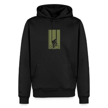 Fahrrad Radfahren Radeln Fahrradfahren - Männer Premium Bio Hoodie - Schwarz - Vorne - Nico (187cm)