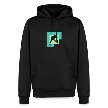Football Américain Gridiron Footballeur Rugby - Sweat à capuche Premium bio Homme - noir - Devant - Nico (187cm)