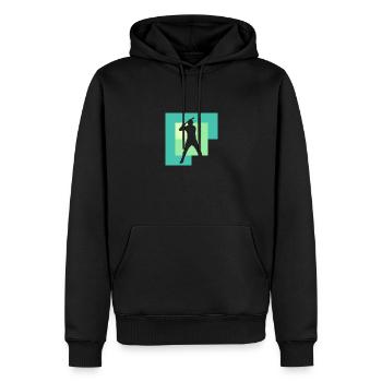 Baseball Baseballschläger Baseballer - Männer Premium Bio Hoodie - Schwarz - Vorne - Nico (187cm)