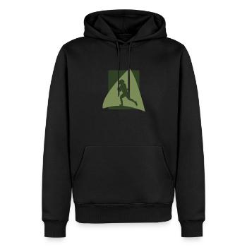 Gridiron Quarterback - Men’s Premium Organic Hoodie - black - Front - Nico (187cm)