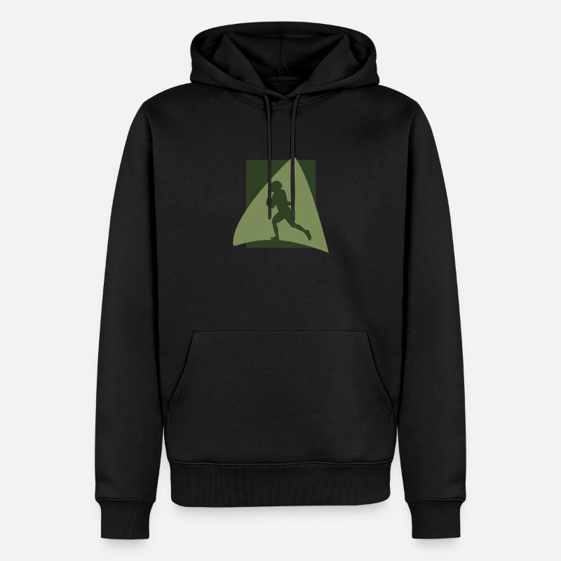 Quart-arrière de Gridiron - Sweat à capuche Premium bio Homme - noir