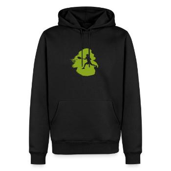 Joueur de tennis Servir Tennis - Sweat à capuche Premium bio Homme - noir - Devant - Nico (187cm)