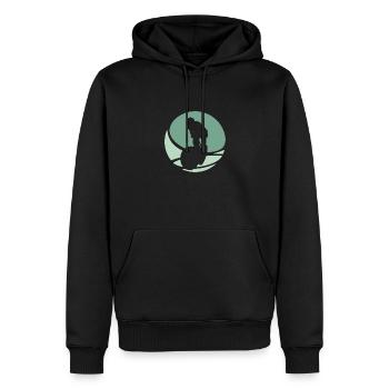 Piste de VTT VTT - Sweat à capuche Premium bio Homme - noir - Devant - Nico (187cm)