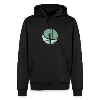 Beach volleyball volleyball players Beaching - Men’s Premium Organic Hoodie - black - Front - Nico (187cm)