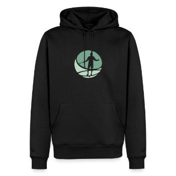 Hockey Hockey en salle Hockey en salle - Sweat à capuche Premium bio Homme - noir - Devant - Nico (187cm)