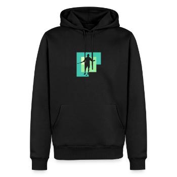 Fieldhockey Feldhockey Feldhockeyspieler - Männer Premium Bio Hoodie - Schwarz - Vorne - Nico (187cm)
