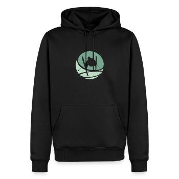 Skieur Skieur Freeski - Sweat à capuche Premium bio Homme - noir - Devant - Nico (187cm)
